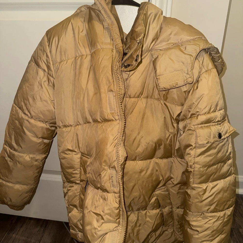 Forever 21 Camel Puffer Coat